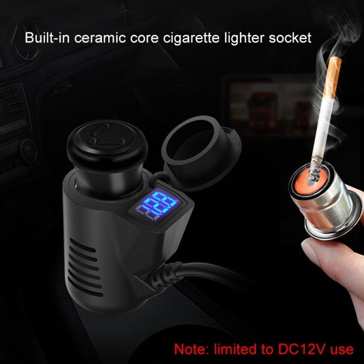 XPower T300 Plus DC 12V to AC 220V Car Multi-functional Power Inverter 2.4A USB Charger Adapter + Negative Ions Air Cleaner, with Battery Voltage Detection Function