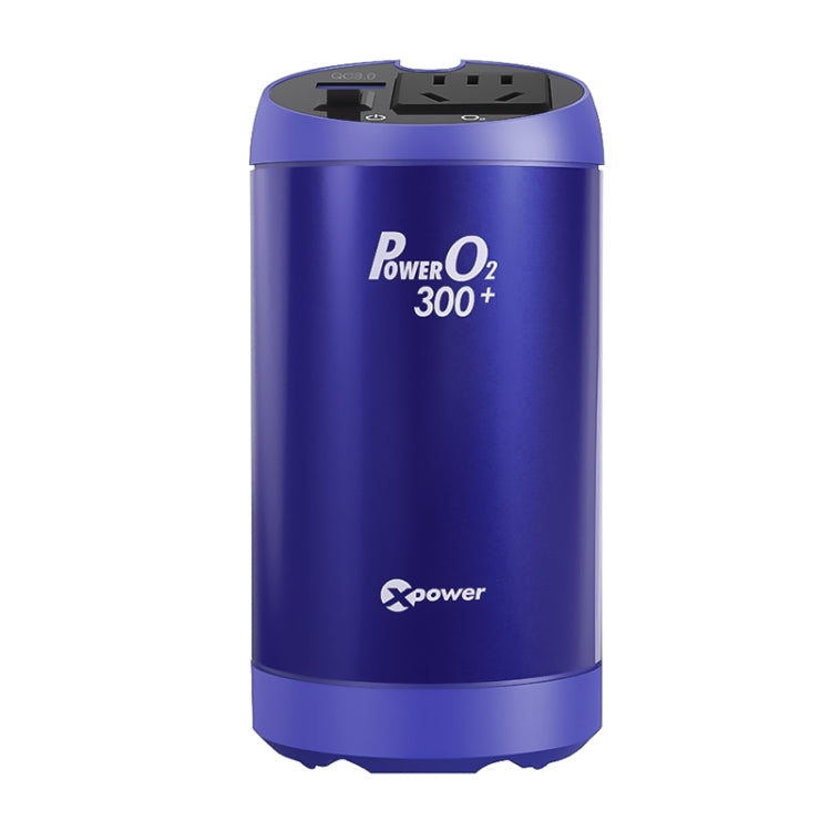 XPower T300 Plus DC 12V to AC 220V Car Multi-functional Power Inverter 2.4A USB Charger Adapter + Negative Ions Air Cleaner, with Battery Voltage Detection Function