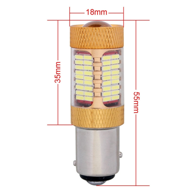 2 PCS 1157 5W 540LM White Light 81 SMD 4014 LED Car Brake Light Tail Light Bulb, DC 12V(White Light)