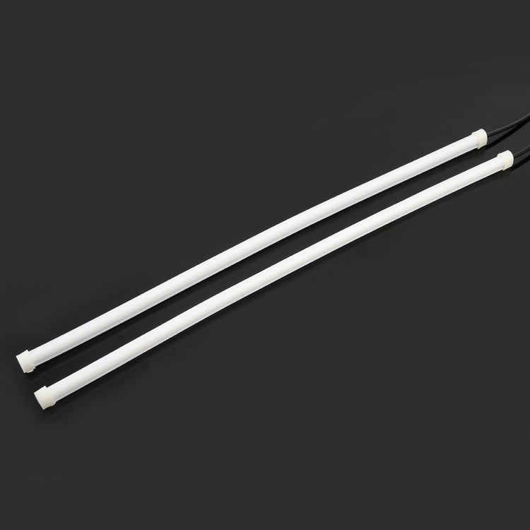 2 PCS 12V Car Daytime Running Lights Soft Article Lamp, Red+ Yellow Light, Length: 45cm