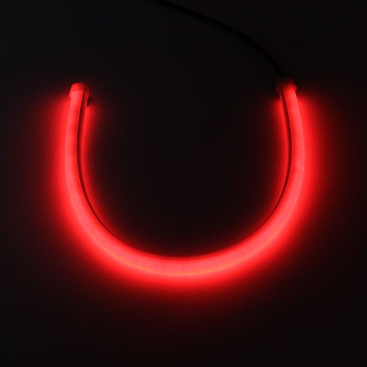 2 PCS 12V Car Daytime Running Lights Soft Article Lamp, Red+ Yellow Light, Length: 45cm