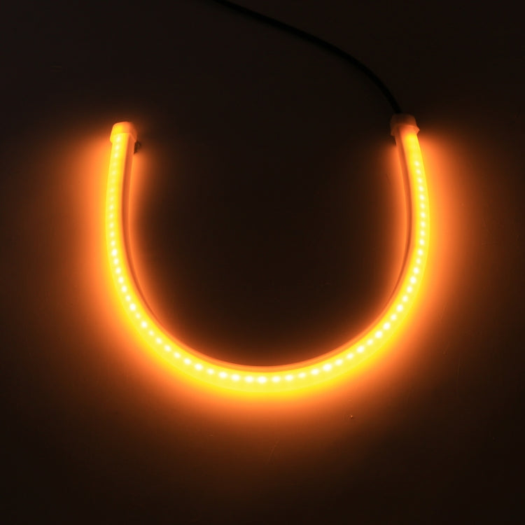 2 PCS 12V Car Daytime Running Lights Soft Article Lamp, Red+ Yellow Light, Length: 45cm