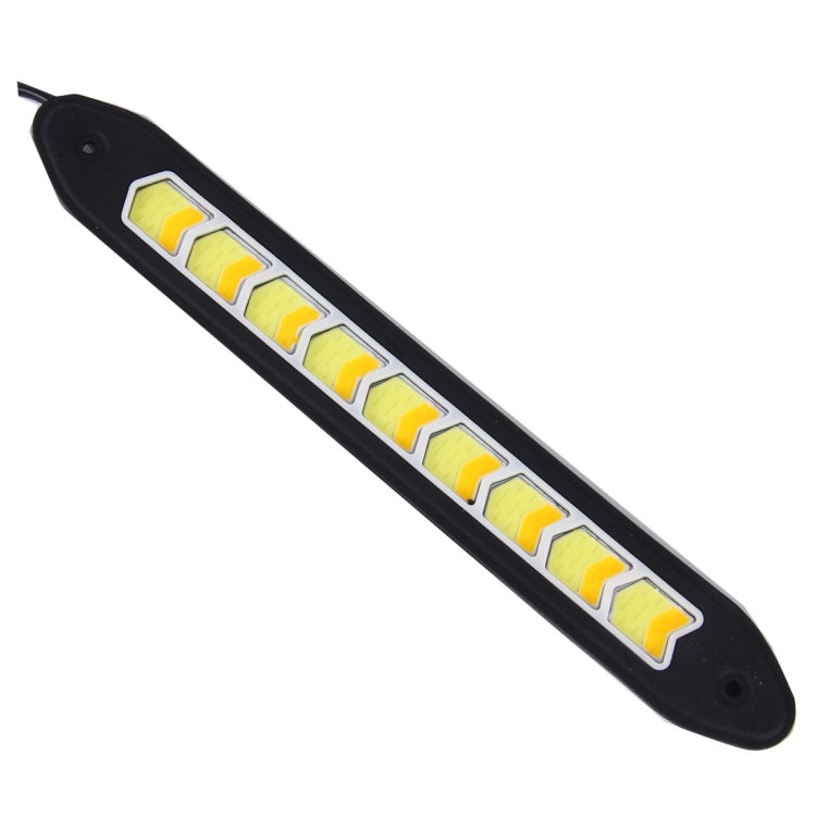 2 PCS 10W 1000LM 6000K White +Yellow Light COB LED Daytime Running Light,DC 12V