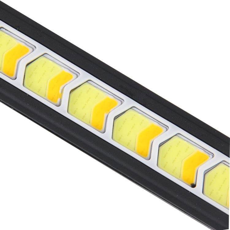 2 PCS 10W 1000LM 6000K White +Yellow Light COB LED Daytime Running Light,DC 12V