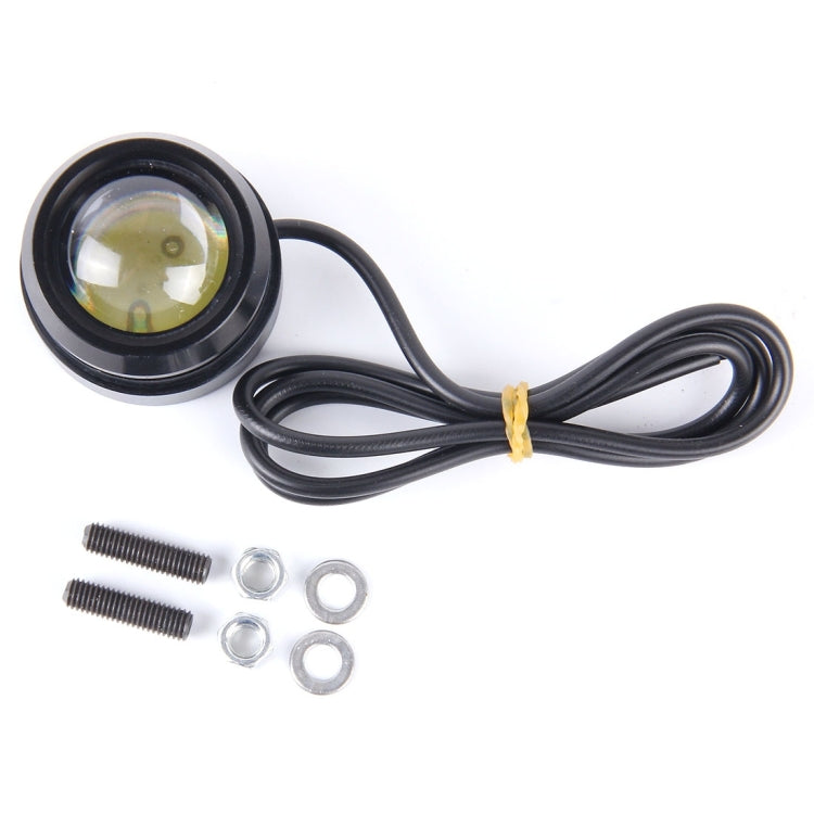2 PCS 12V 5W 450LM White Light Strobe Flashing + Lighting Form Eagle Eyes LED Light For Car ,Wire Length: 60cm(Black)