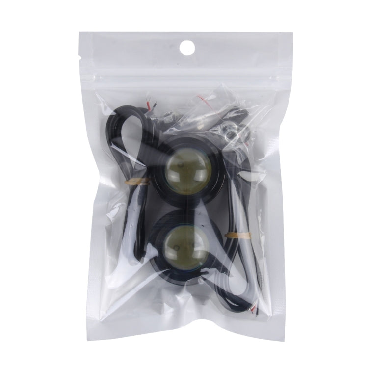 2 PCS 12V 5W 450LM White Light Strobe Flashing + Lighting Form Eagle Eyes LED Light For Car ,Wire Length: 60cm(Black)