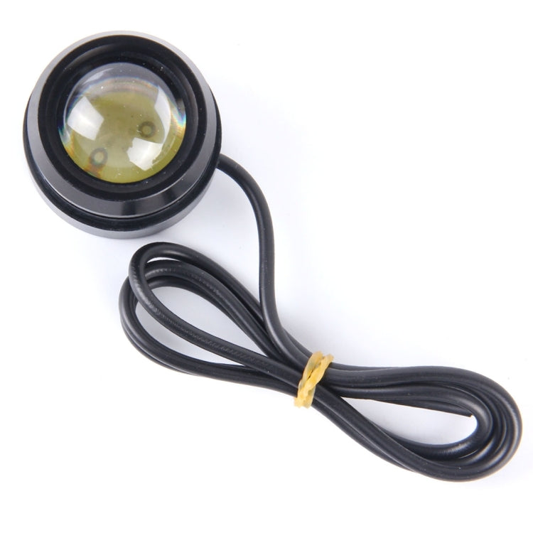 2 PCS 12V 5W 450LM White Light Strobe Flashing + Lighting Form Eagle Eyes LED Light For Car ,Wire Length: 60cm(Black)