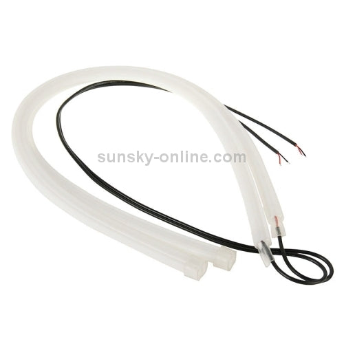 2 PCS 12V Car Daytime Running Lights Soft Article Lamp, Blue Light, Length: 45cm