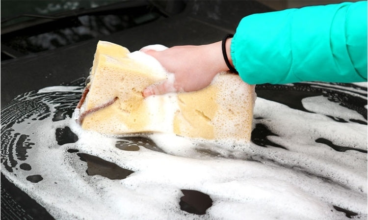 5 PCS Car Care Wear-resistant Brown Soft Sponge Car Wash Cleaning Pad(Yellow)