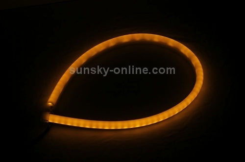 2 PCS 12V Car Daytime Running Lights Soft Article Lamp, Yellow Light, Length: 60cm
