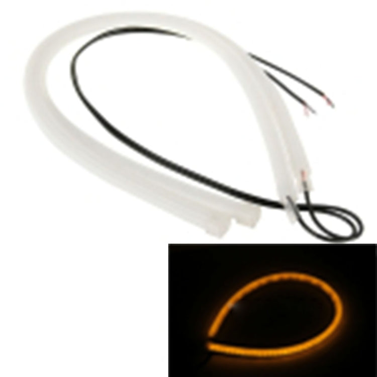 2 PCS 12V Car Daytime Running Lights Soft Article Lamp,  Yellow Light, Length: 85cm