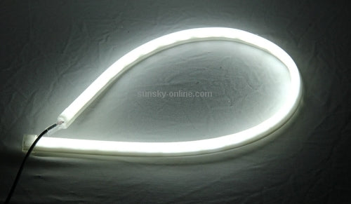 2 PCS 12V Car Daytime Running Lights Soft Article Lamp, White Light, Length: 85cm