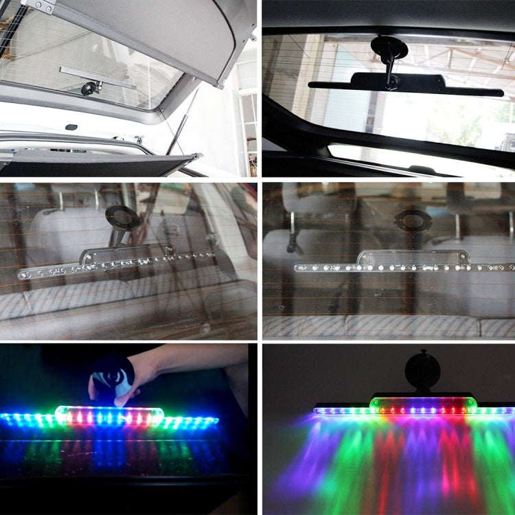 Solar Anti Collision Cupule Ranger Lamp Car Taillight LED Flash Warning Light Caution Light(Colorful Light)