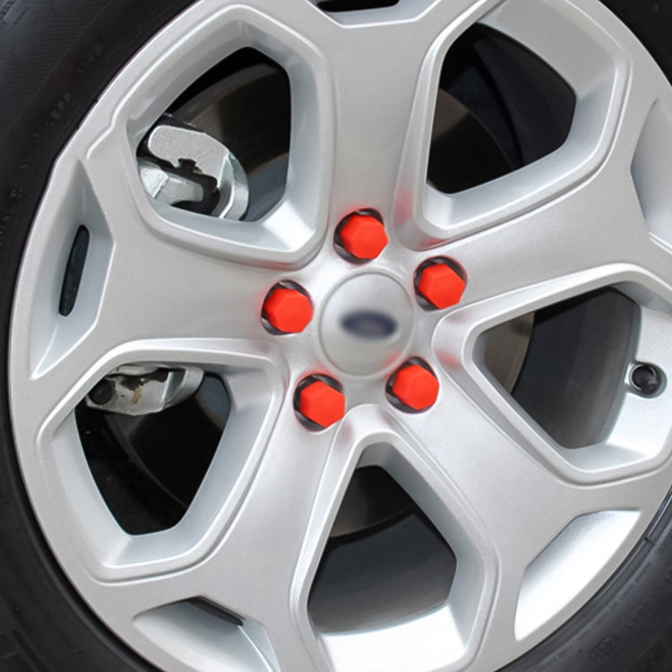 20 PCS Silicone Luminous Car Hubcap(Red)