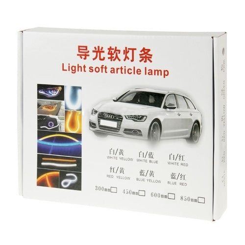 2 PCS 12V Car Daytime Running Lights Soft Article Lamp, White Light, Length: 30cm