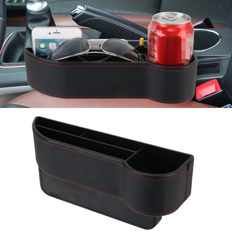 Car Seat Crevice Storage Box with Interval Cup Drink Holder Auto Gap Pocket Stowing Tidying for Phone Pad Card Coin Case Accessories