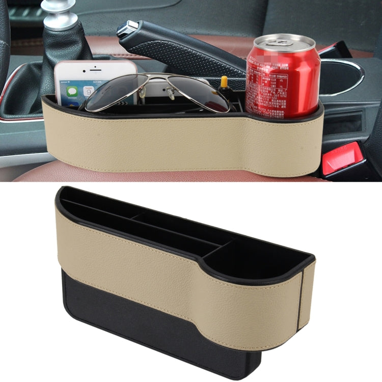 Car Seat Crevice Storage Box with Interval Cup Drink Holder Auto Gap Pocket Stowing Tidying for Phone Pad Card Coin Case Accessories