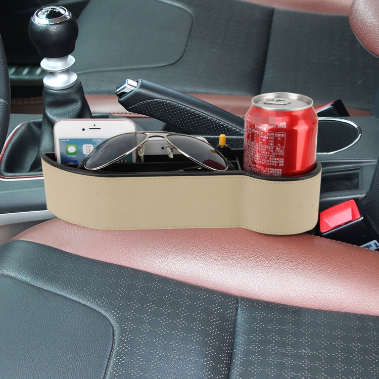 Car Seat Crevice Storage Box with Interval Cup Drink Holder Auto Gap Pocket Stowing Tidying for Phone Pad Card Coin Case Accessories