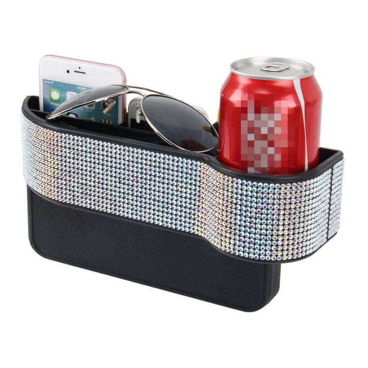 Car Seat Crevice Storage Box with Interval Cup Drink Holder Auto Gap Pocket Stowing Tidying for Phone Pad Card Coin Case Accessories