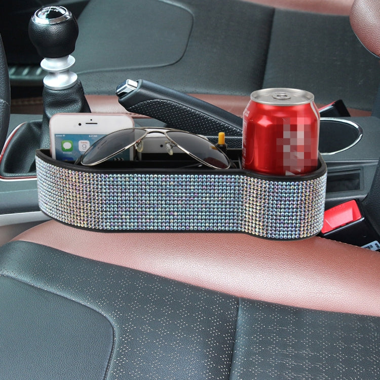Car Seat Crevice Storage Box with Interval Cup Drink Holder Auto Gap Pocket Stowing Tidying for Phone Pad Card Coin Case Accessories