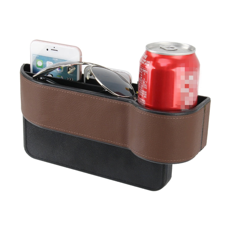Car Seat Crevice Storage Box with Interval Cup Drink Holder Auto Gap Pocket Stowing Tidying for Phone Pad Card Coin Case Accessories