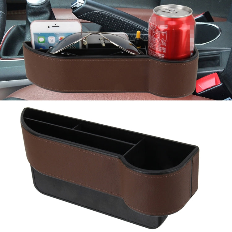 Car Seat Crevice Storage Box with Interval Cup Drink Holder Auto Gap Pocket Stowing Tidying for Phone Pad Card Coin Case Accessories