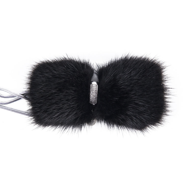 Lovely Handcrafted Car Ornaments Mink Bowknot Hanging Decoration