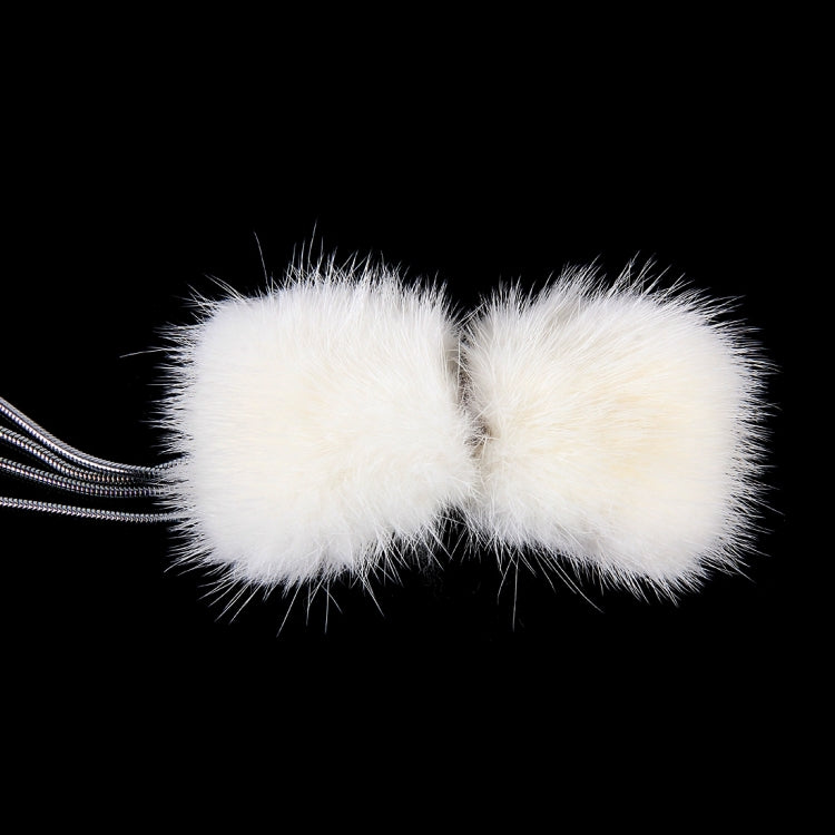 Lovely Handcrafted Car Ornaments Mink Bowknot Hanging Decoration