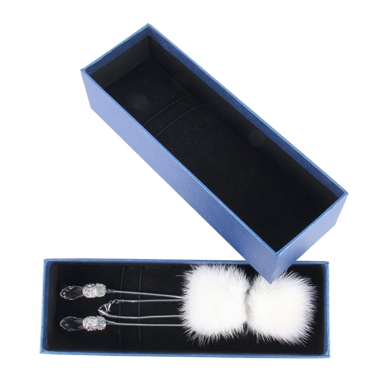 Lovely Handcrafted Car Ornaments Mink Bowknot Hanging Decoration