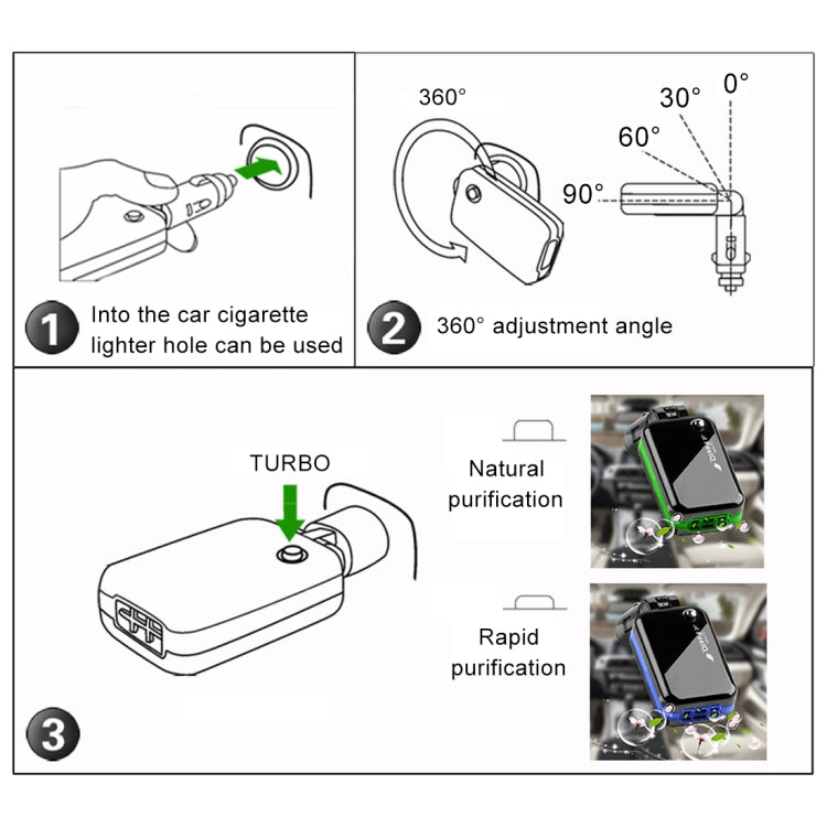XPower TO-898 Car Air Purifier Negative Ions Air Cleaner