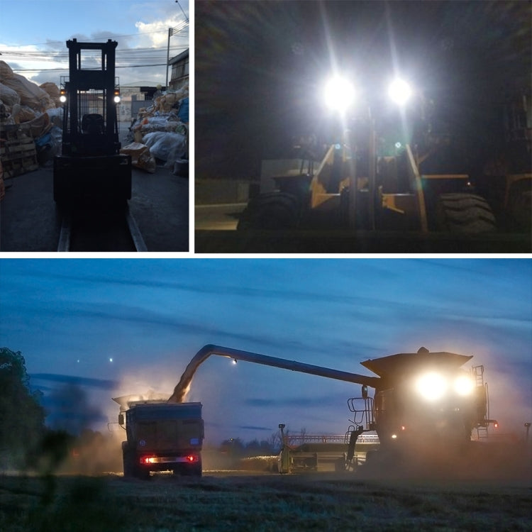 DC 9-32V 20W 2000LM 6500K IP68 Waterproof Vehicle Car Boat Marine External Work Lights Emergency Lights 45 Degrees Adjustable Flood Light LED Car Bulbs with 2 Intense CREE LED Lights(White Light)