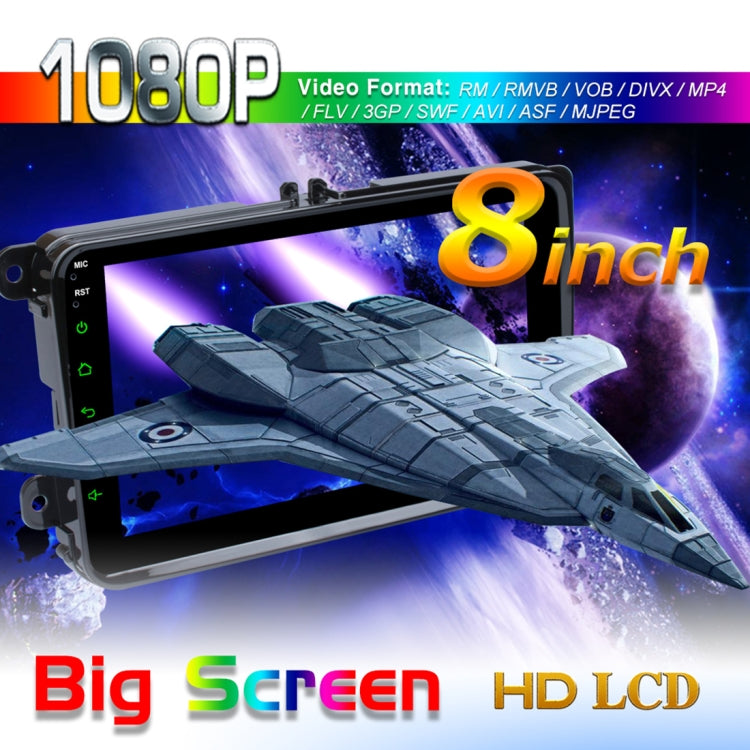 HD 8 inch Car Android 8.0 Radio Receiver MP5 Player for Volkswagen, Support FM & Bluetooth & TF Card & GPS, with Decoder