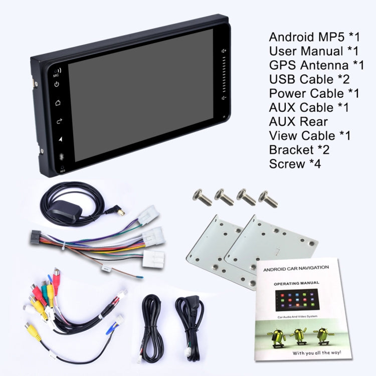 HD 7 inch Car Android 8.0 Radio Receiver MP5 Player for Toyota, Support FM & AM & Bluetooth &  Phone Link & GPS