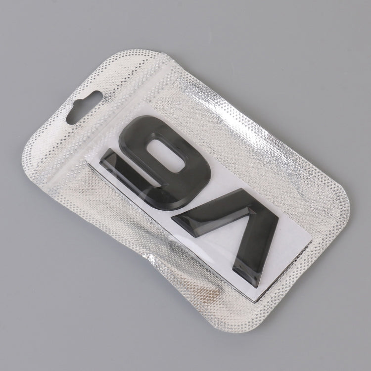 V6 Shape Car Metal Body Decorative Sticker