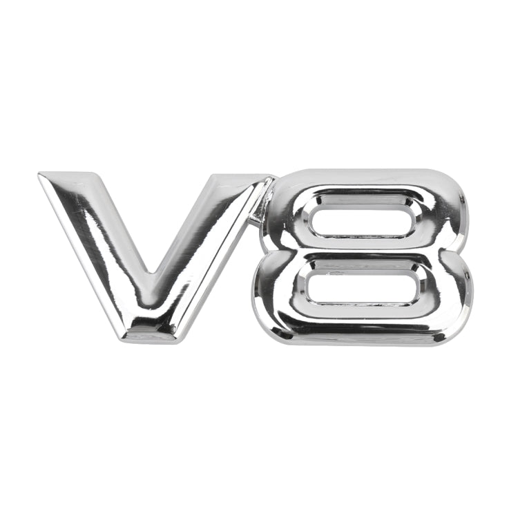 V8 Connect Shape Car Metal Body Decorative Sticker, Size : S