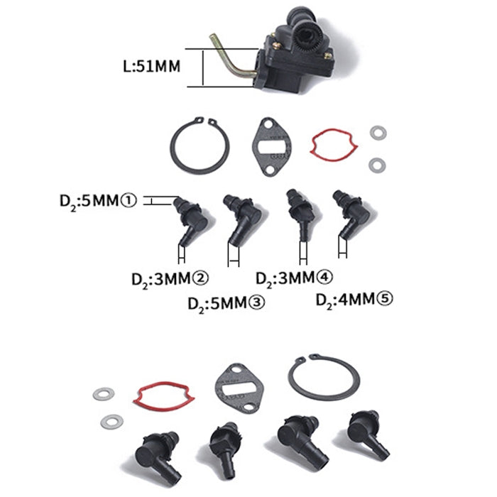 A1200 Fuel Pump for Kohler K241 K301 K341 M10 M12