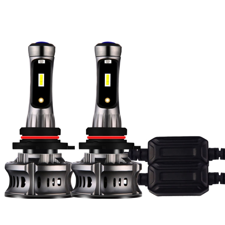 2 PCS XT7 9005 / HB3 DC8-48V / 25W / 6500K / 2000LM IP67 Car LED Headlight Lamps, with Blue Devil Eye Running Lamp / 6 CSP Lamps