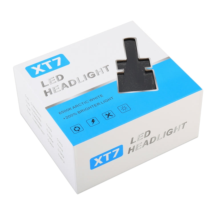 2 PCS XT7 9005 / HB3 DC8-48V / 25W / 6500K / 2000LM IP67 Car LED Headlight Lamps, with Blue Devil Eye Running Lamp / 6 CSP Lamps