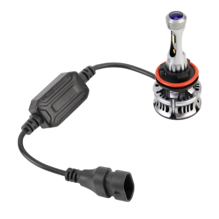 2 PCS XT7 H11 / H8 DC8-48V / 25W / 6500K / 2000LM IP67 Car LED Headlight Lamps, with Blue Devil Eye Running Lamp / 6 CSP Lamps