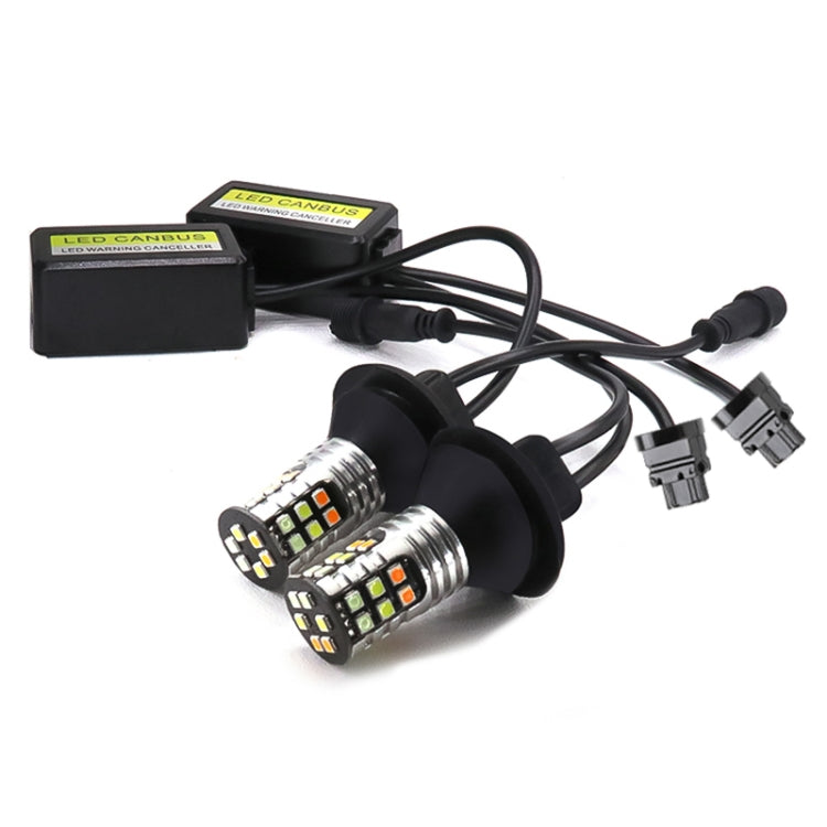 2 PCS T25 / 3156 DC 9-24V 4W Car Auto Triple Colors Turn Lights / Daytime Running Lights, with 30LEDs SMD-3030 Lamp Beads