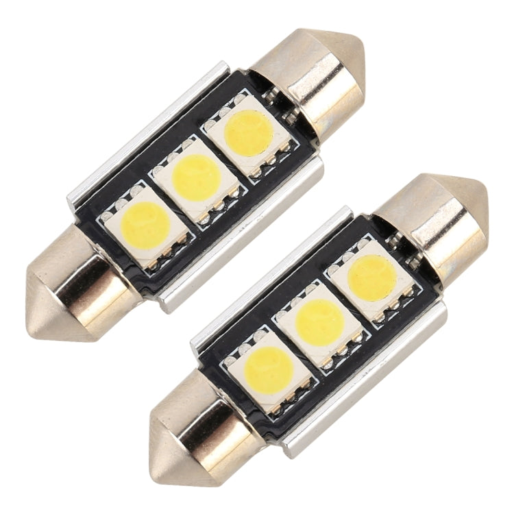 10 PCS 36mm DC12V / 1.7W / 7000K / 70LM 3LEDs SMD-5050 Car Reading Lamp(White Light)