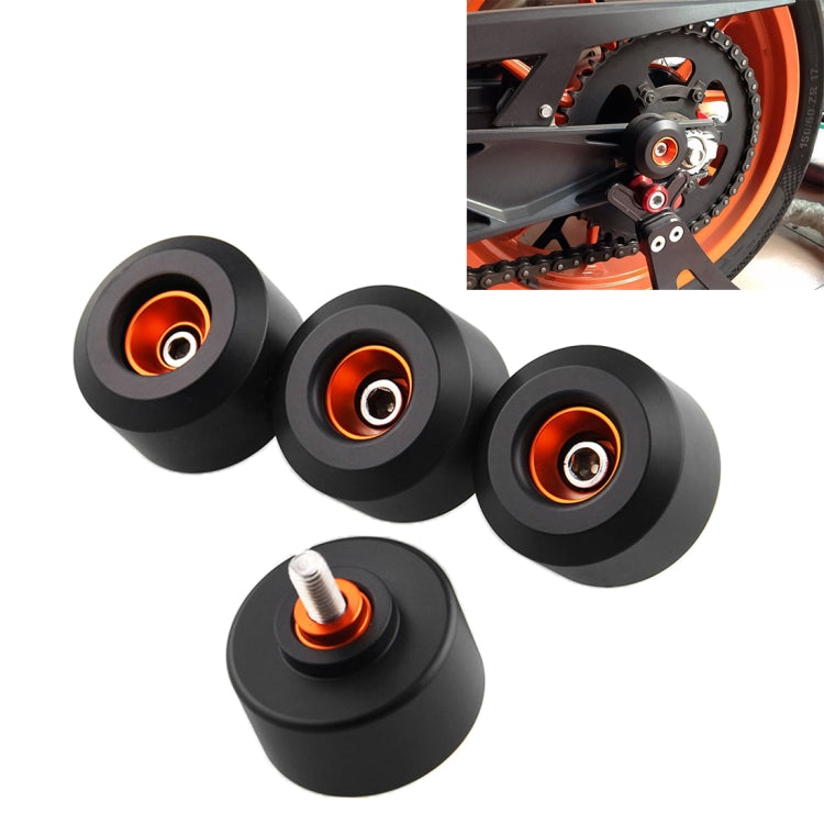 4 PCS Modified Front and Rear Wheels Drop Resistance Aluminum Alloy Ball Crash Protection Bars for KTM DUKE200 / 390