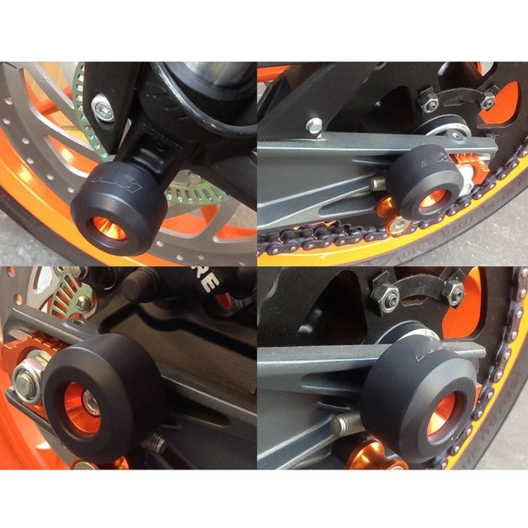 4 PCS Modified Front and Rear Wheels Drop Resistance Aluminum Alloy Ball Crash Protection Bars for KTM DUKE200 / 390