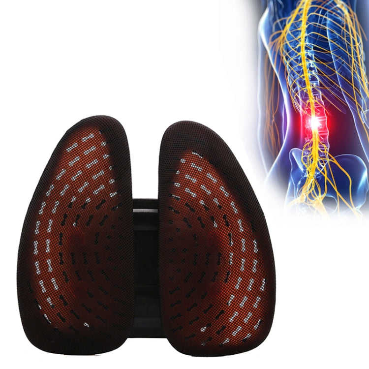 Car Lumbar Support Office Seat Belt Backrest Double Cushion Car Home Massage Lumbar Ice Silk Pillow