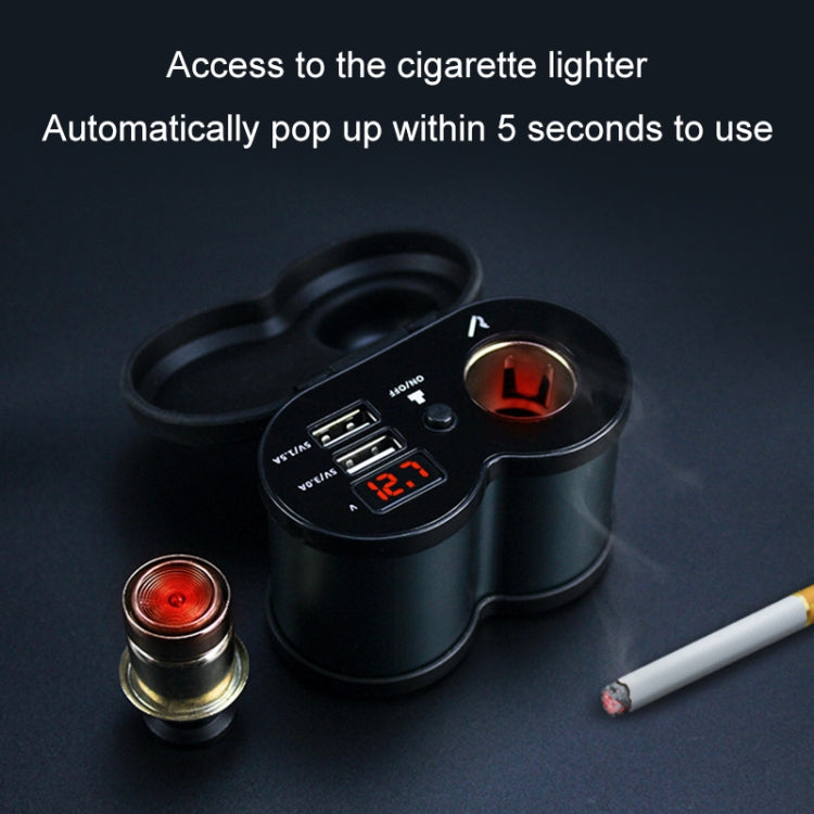 Portable Motorcycle Aluminum Alloy Dual USB Charger Cigarette Lighter