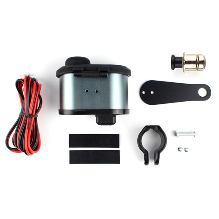 Portable Motorcycle Aluminum Alloy Dual USB Charger Cigarette Lighter