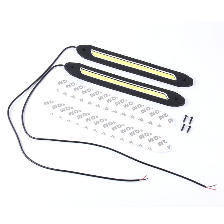 2 PCS 10W 1000LM 6000K White Light COB LED Daytime Running Light,DC 12V