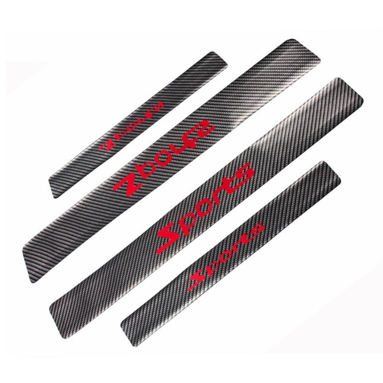 Universal Carbon Fibre Car Door Threshold Decoration Strip Stickers