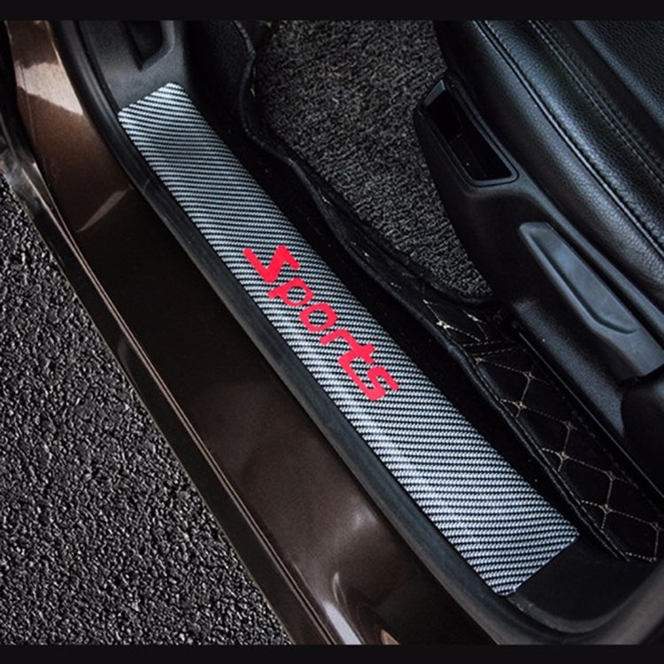 Universal Carbon Fibre Car Door Threshold Decoration Strip Stickers