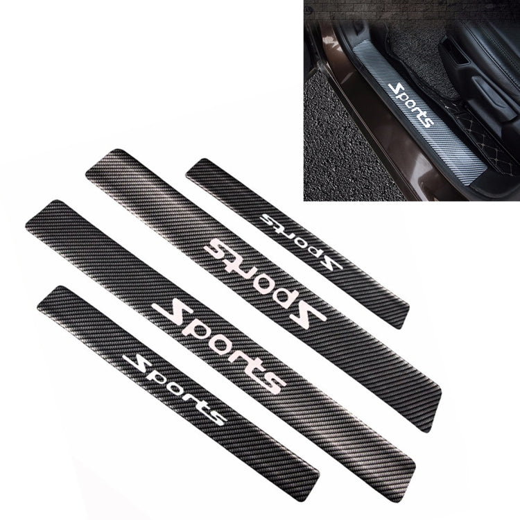 Universal Carbon Fibre Car Door Threshold Decoration Strip Stickers